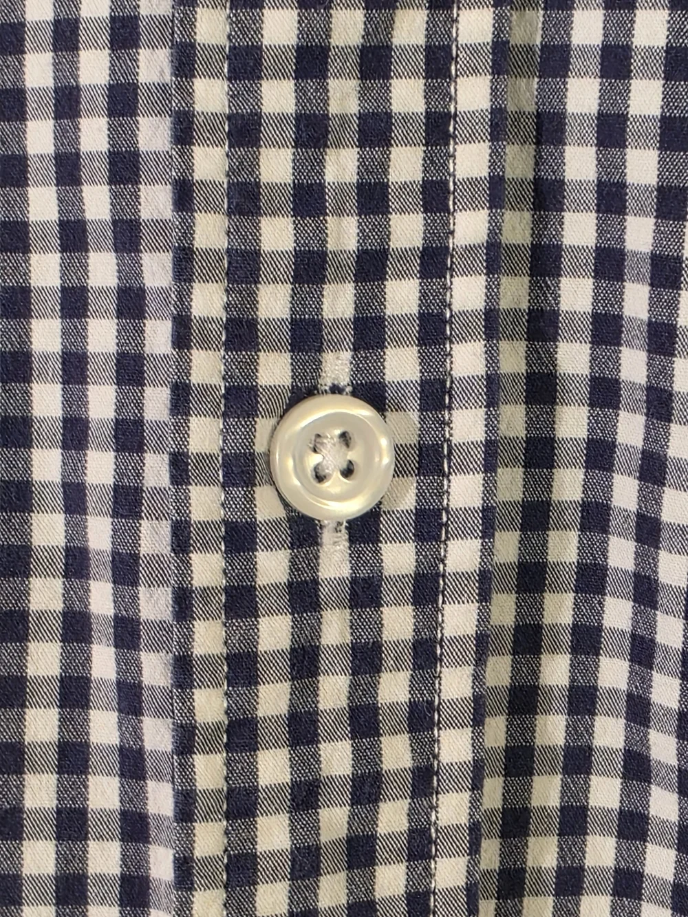 J. Crew Mercantile Flex Performance Navy/ White Gingham Plaid Button-Down Shirt